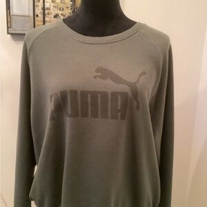 Puma Olive Green Pullover with Tonal Label